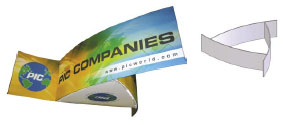 pin wheel trade show exhibit overhead sign